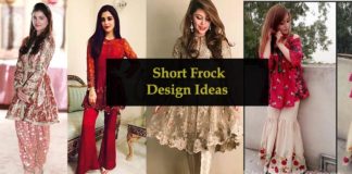 pakistani short frock design 2018