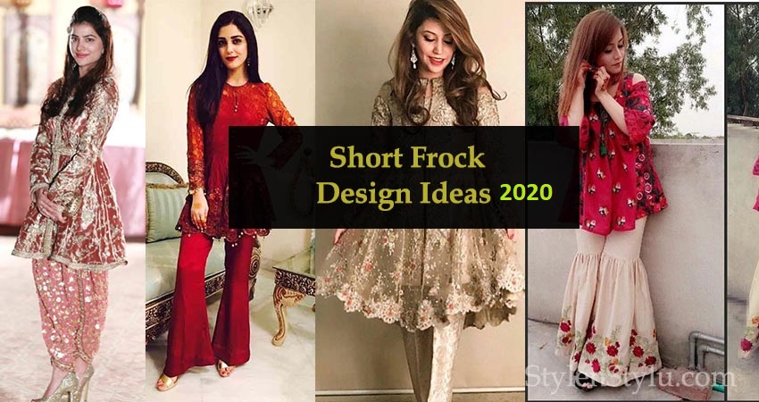 fancy short frock design 2019
